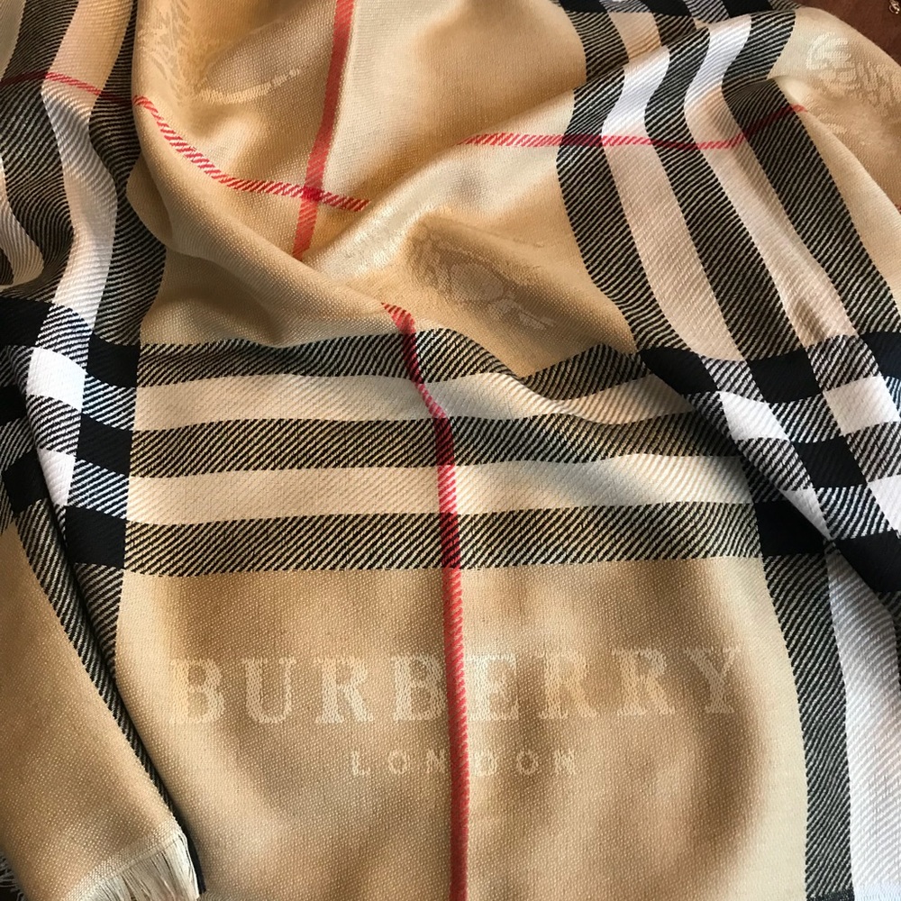 Burberry scarf 74” by 28”